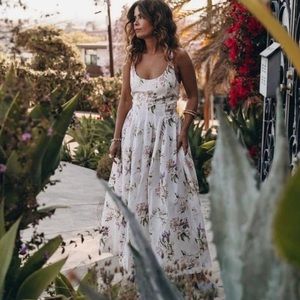 Brock Collection x H&M Lyocell-blend Floral Calf Length Dress Size XL